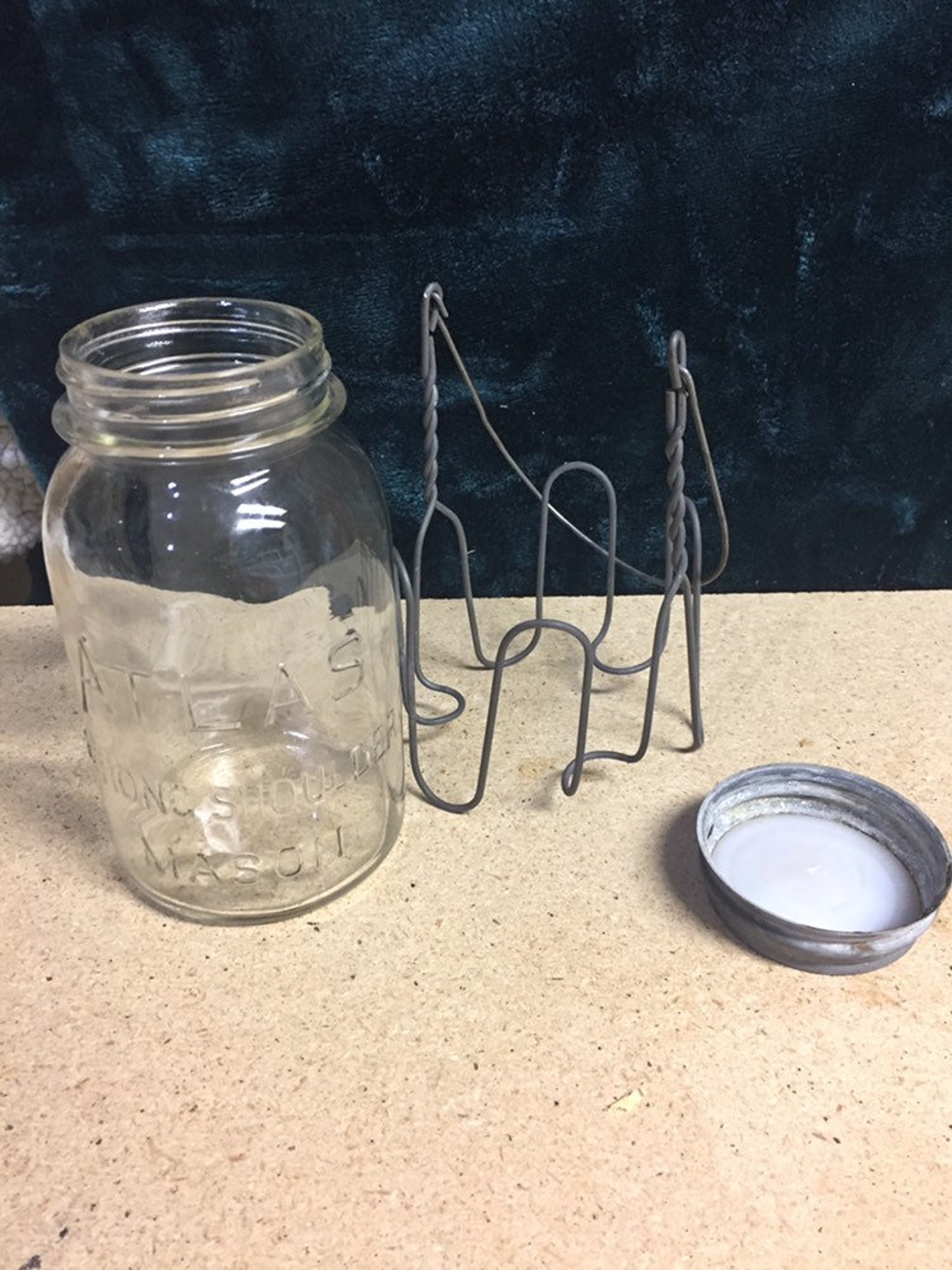 Quart mason jar with wire canning rack Etsy