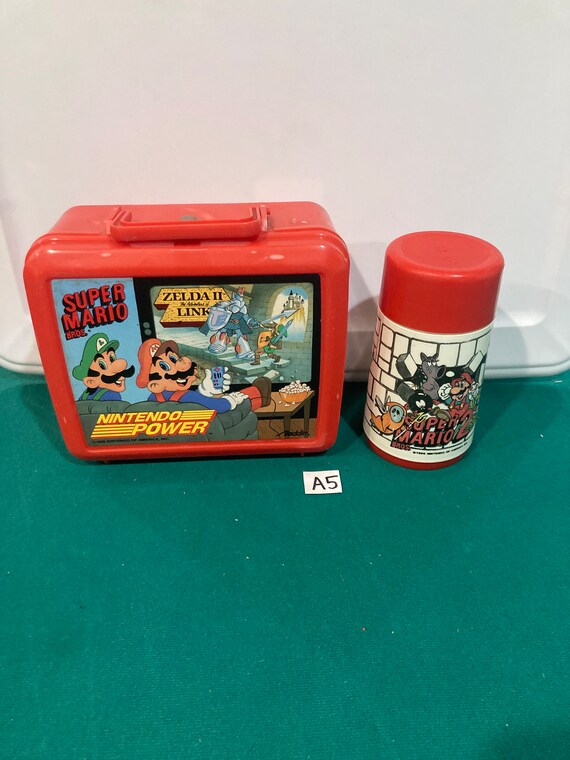 Vintage 1989 Nintendo Zelda II Super Mario Brothers 2 Red Thermos