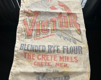 Victor Feeds Blended Rye Flour The Crete Mills Crete  Nebraska 24 pound
