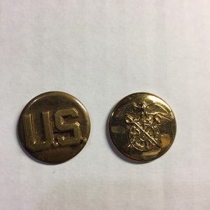 US Army World War Two Korea era collar insignias Quatermaster Department