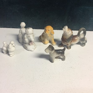 Group of porcelain dog figures group B