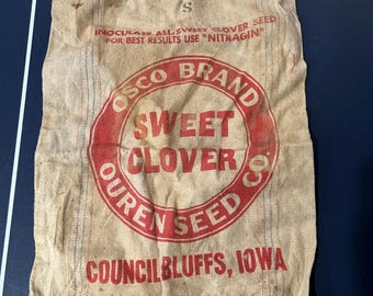 Osco Brand Sweet Clover Council Bluffs Iowa Seed Sack