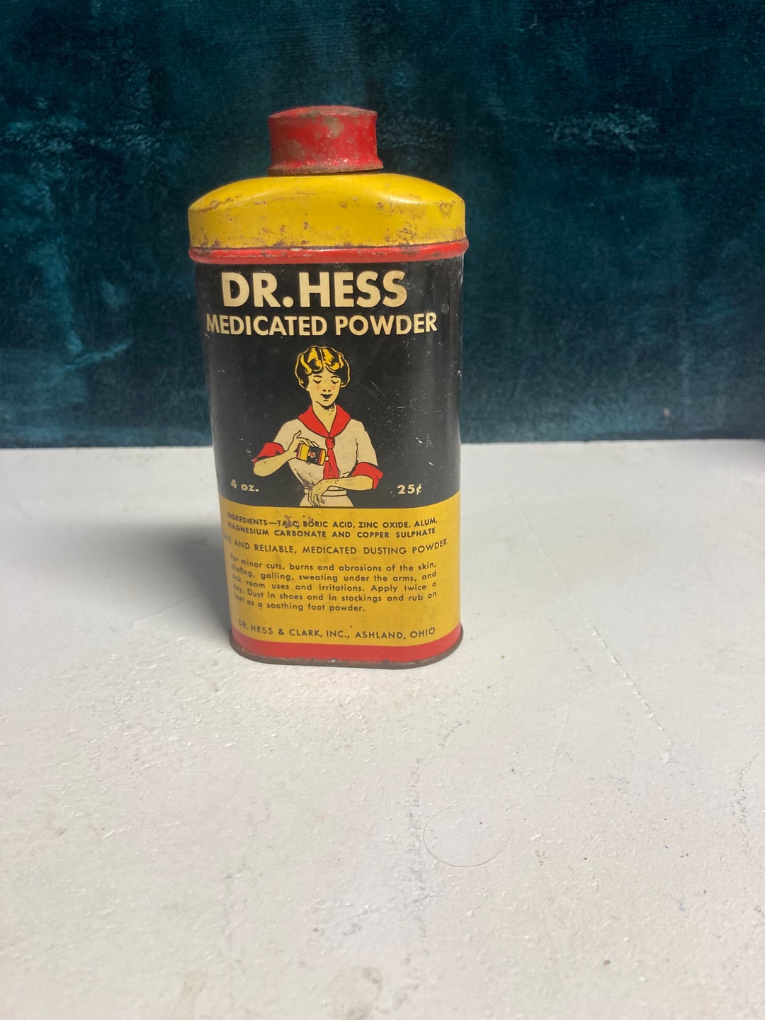Dr.hess Medicated Powder Safe and Reliable Medicated Dusting Powder Etsy
