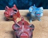 ONE Cast Iron Piggy Bank from Crete Nebraska state bank