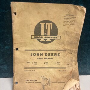 John Deere shop and service manual JD-29