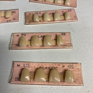 Teeth samples for false teeth / denture work