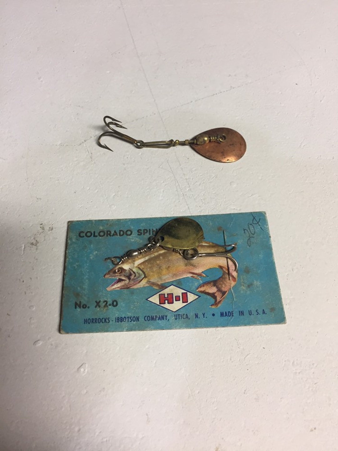 Colorado Spinner Lure on Original Card With Loose Spinner Etsy