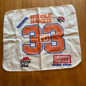 Denver Broncos huddle hankie 33 touch downs 1980’s-90’s era