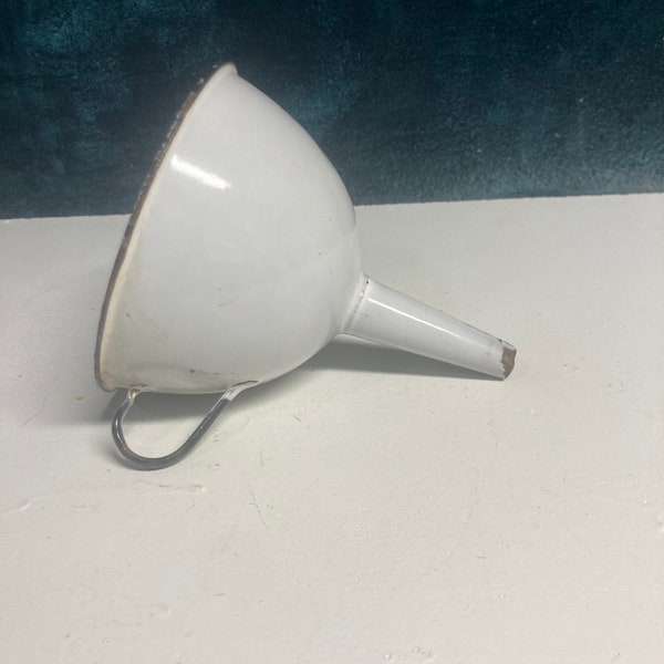 white enamel funnel