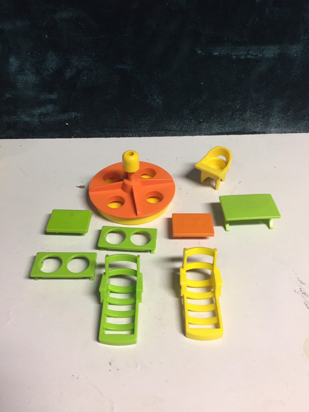 Fisher Price Little People Patio Chairs / Merry Go Round and - Etsy