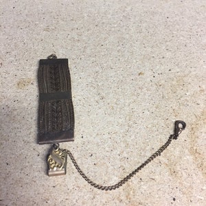 Victorian braided hair watch fob