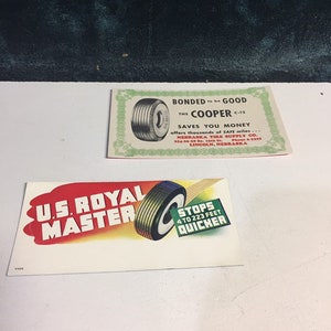 1930’s ink blotter US Royal Master tires / Nebraska Tire Supply Co.