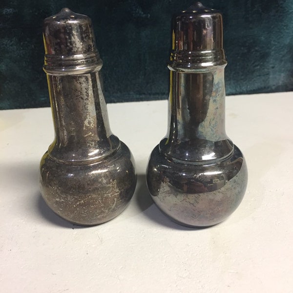 Vintage silver plated  salt and pepper shakers
