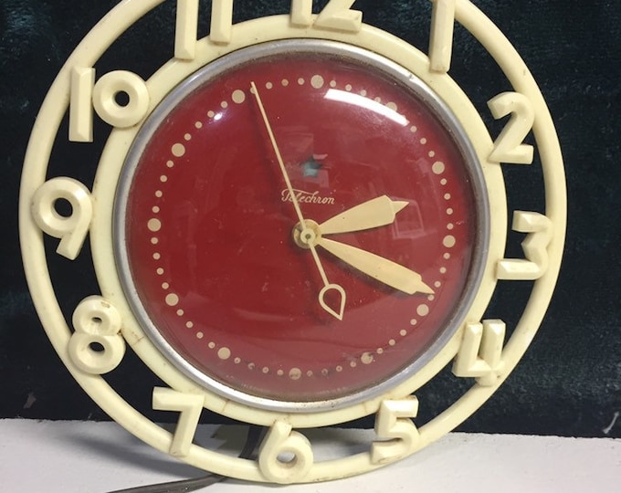 Telechron Electric Wall Clock 1940s Etsy