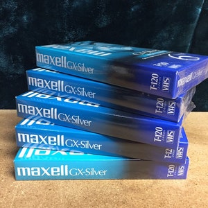 Maxell GX silver VHS tapes
