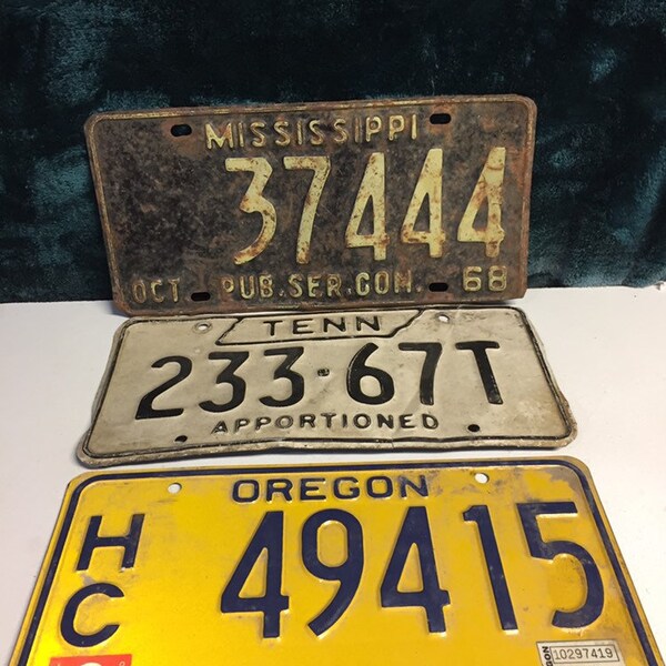 Vintage License Plates Etsy