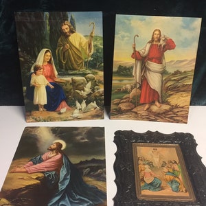 Lithograph prints I am The Good Shepherd , Christ In Gethsemane