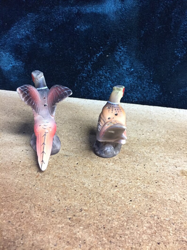 Vintage Pheasant Salt and Pepper Shakers Etsy