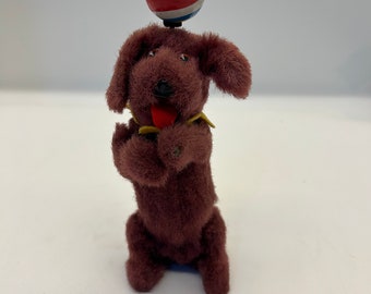 Wind up toy dog balance ball WORKS! Made in Japan