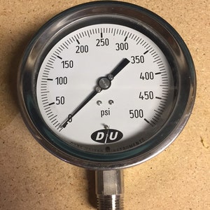 Duro United Instruments 500 PSI pressure gauge