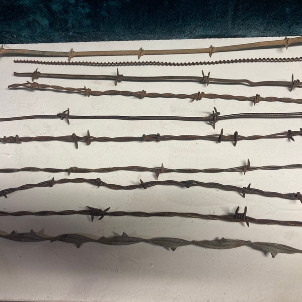 Vintage old west barb wire group of 3 pieces