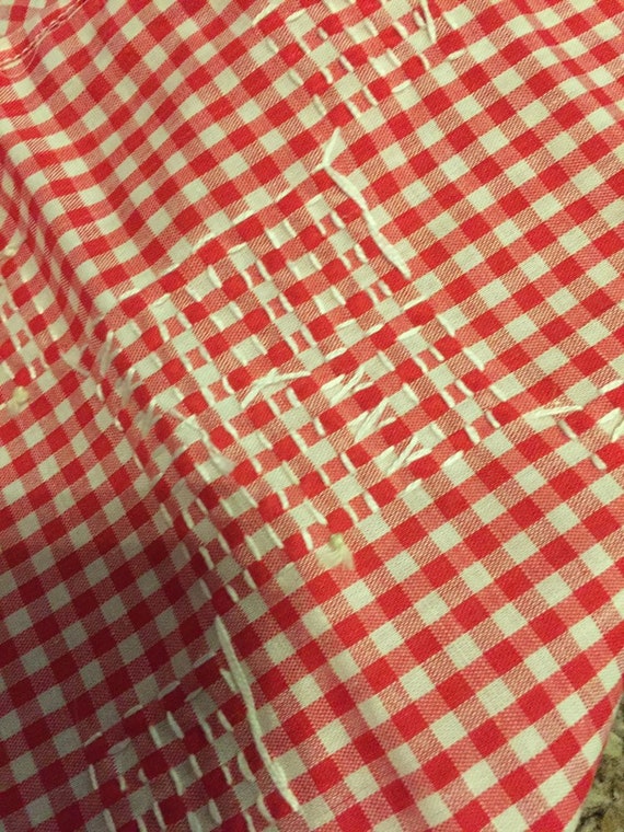 Hand Embroidered apron with Matching table cloth … - image 10