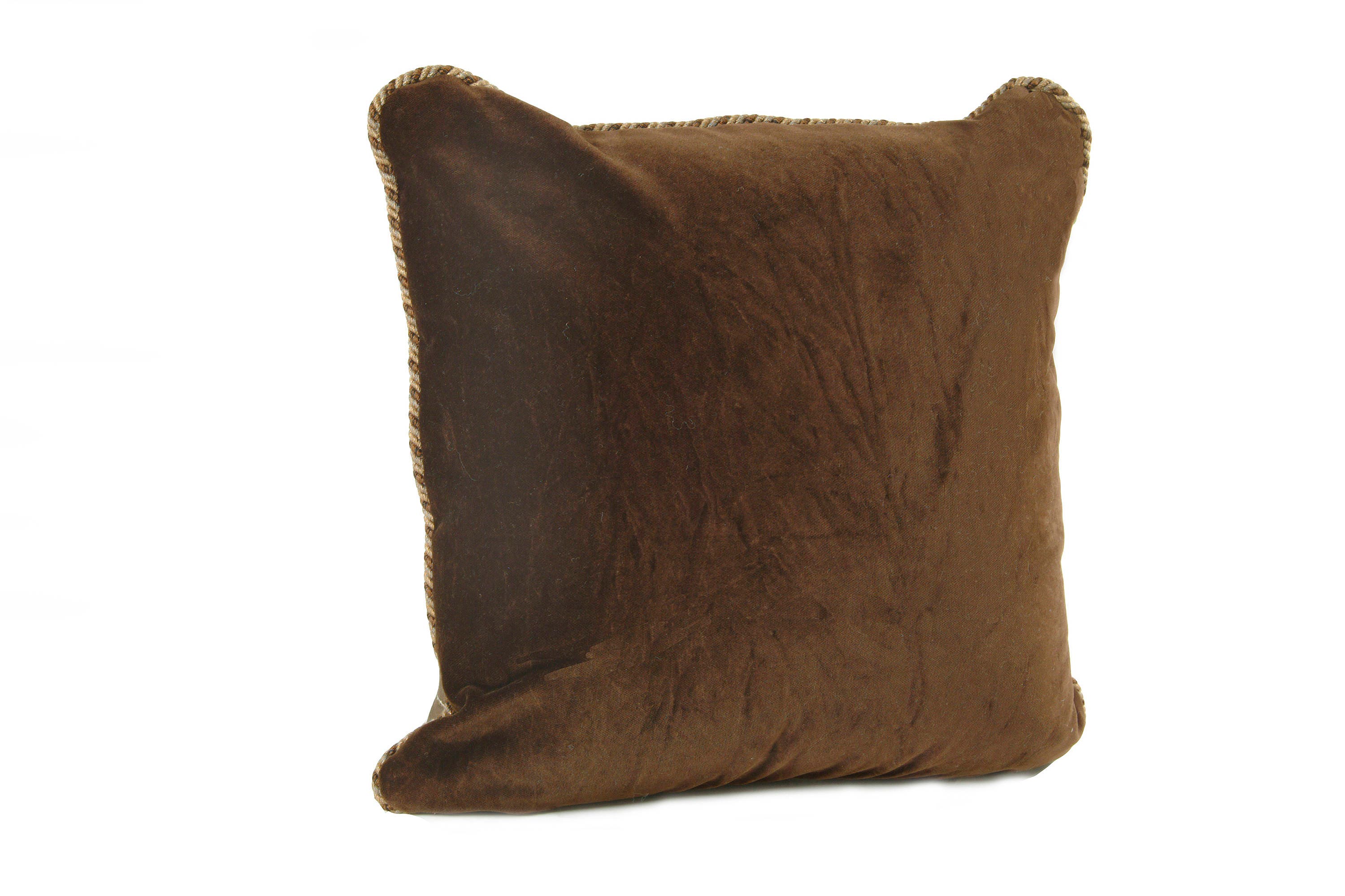 Square Cocoa Brown Diamond Pillow with Brown Velvet Fabric on Etsy.de