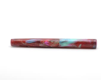 Red Abalone Fountain Pen, Bock Steel Nib