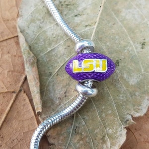 LSU Football Charm Bracelet