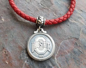 The Ohio State Buckeye Bracelet Bolo Leather Bracelet