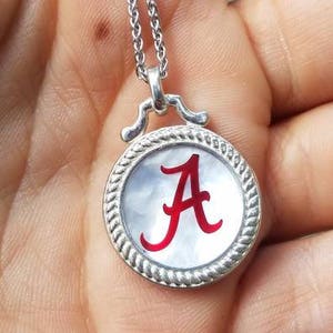 University of Alabama Mother of Pearl Pendant