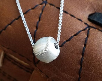 Pendentif baseball/softball en argent sterling