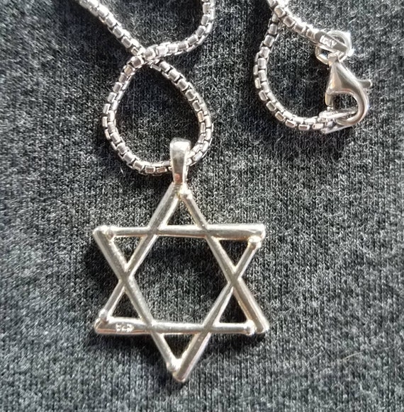 of David Baseball Bat Silver Necklace 