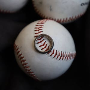 Women's 5mm Sterling Silver Softball Ring image 9