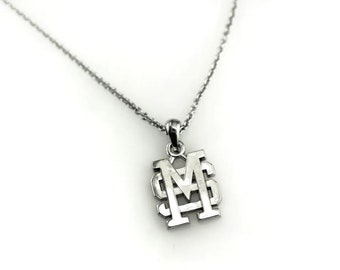 Ladies Mississippi State Silver Logo pendant