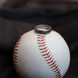 Women's 5mm Sterling Silver Softball Ring image 3