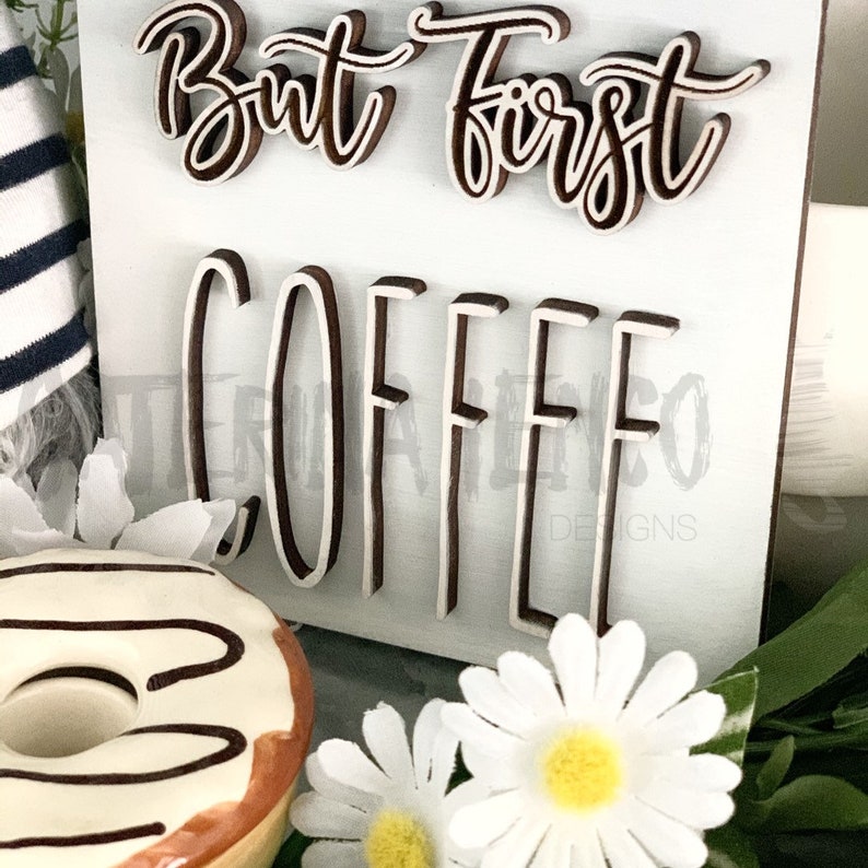 Download Coffee Bar Signs Tiered Tray Kit Glowforge SVG/PDF Cut ...