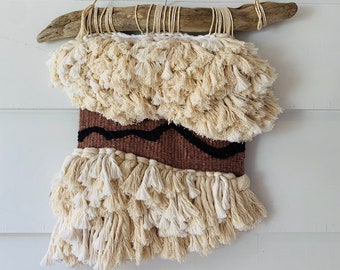 Rivers and Tides Fiber Art Wall Hanging, Hygge Home Decor