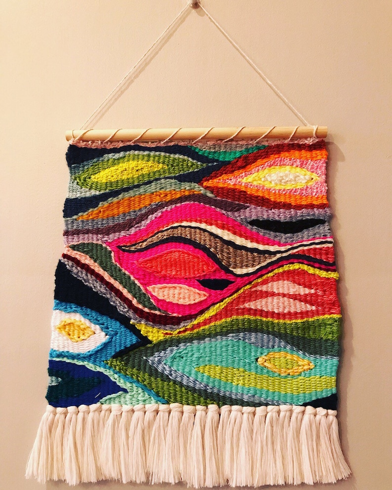 Rainbow II Wall Hanging Woven Tapestry Woven Wall Art Etsy