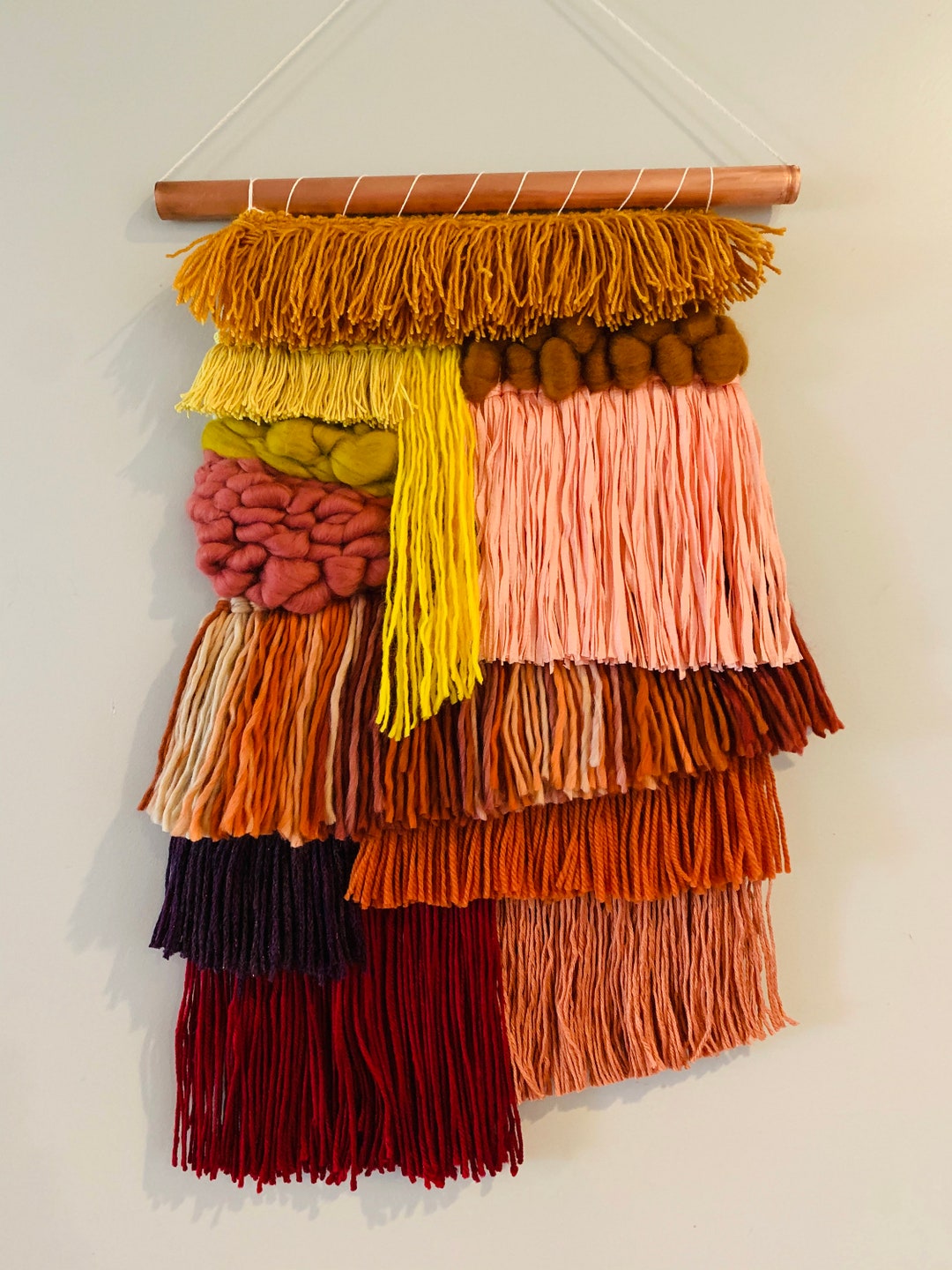 Wall Hanging, Woven, Wall Art, Interior Decor, Boho Art, Greatbluefiber