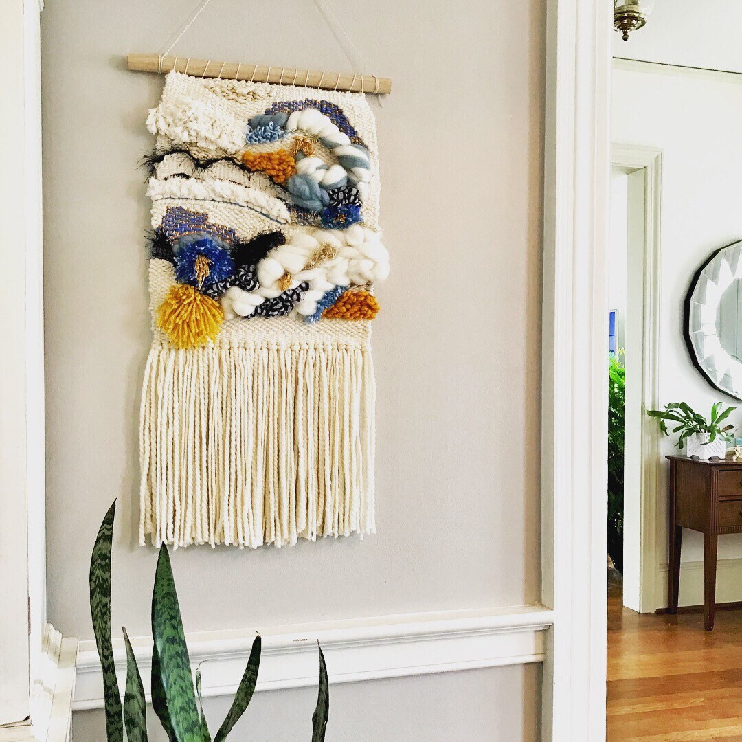 Image showcasing Coral II, Wall Hanging, Woven Tapestry, Woven Wall Art, Modern Weaving ...
