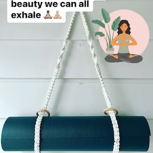 Macrame yoga mat holder