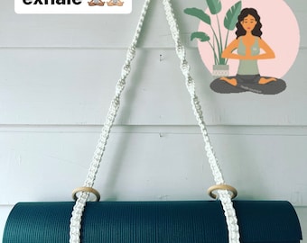 Macrame yoga mat holder