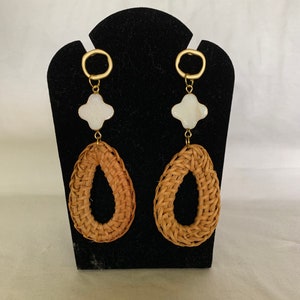 Bamboo Dangle with Pearl