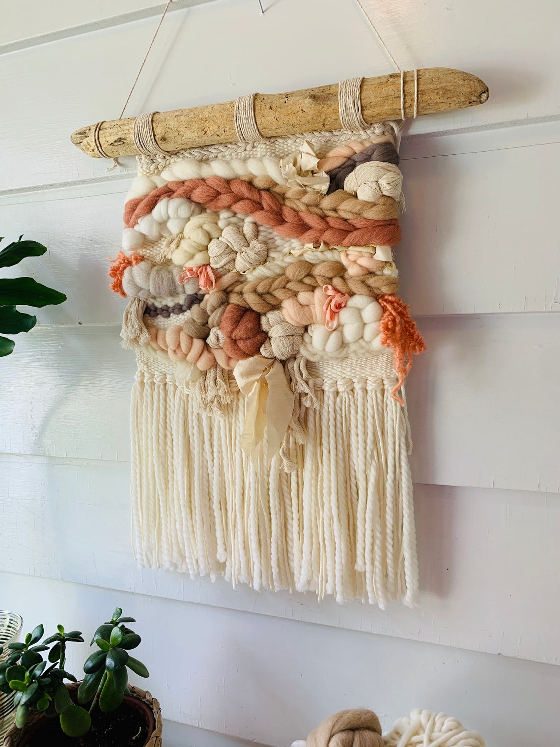 Blush Roving II Wool Roving Modern Wall Hanging Modern - Etsy Canada