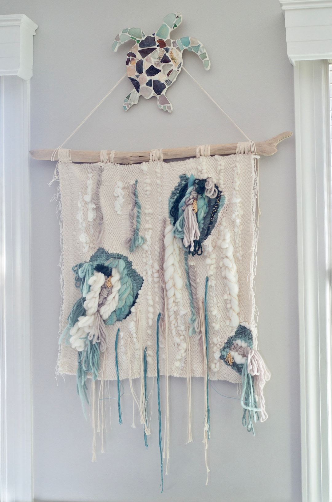 Coral III, Wall Hanging, Woven Tapestry, Woven Wall Art, Modern Weaving