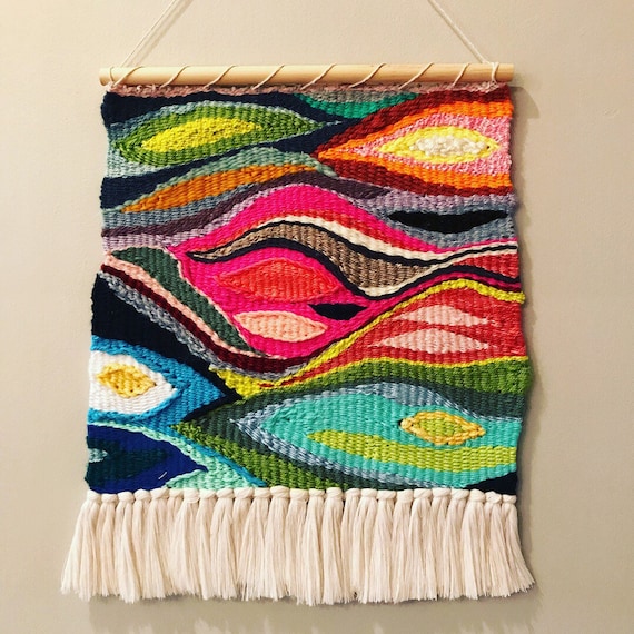 Rainbow II, Wall Hanging, Woven Tapestry, Woven Wall Art, Modern Weaving,  Home Decor, Handmade, Fiber Hanging, Handmade Fiber, Modern Decor -   Canada