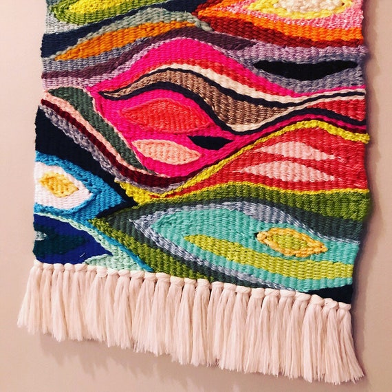 Rainbow woven tapestry hotsell