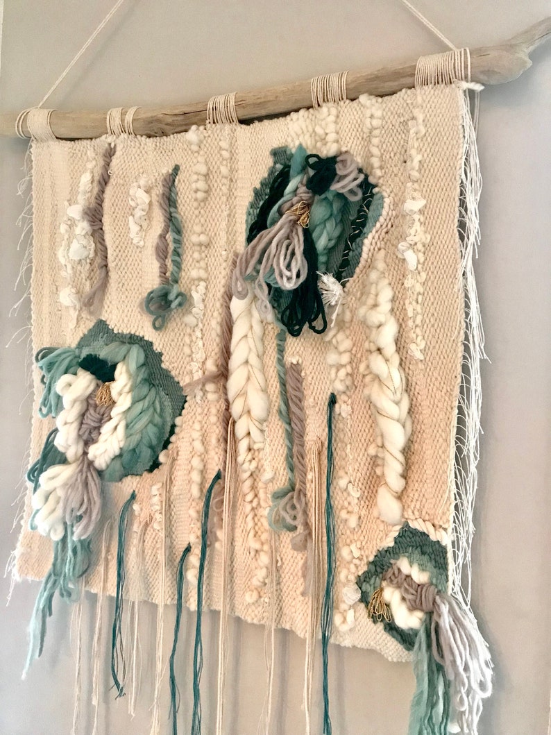 Picture of Coral III, Wall Hanging, Woven Tapestry, Woven Wall Art, Modern Weaving ...