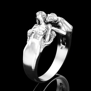 Gothic Steampunk Dracula Silver Ring / Vampire Ring/Halloween Ring/Vampire jewelry made of 925 sterling silver/Unisex Ring/Vampire Bite Silver 925